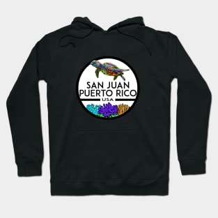 San Juan Puerto Rico Beach Sea Turtle Hoodie